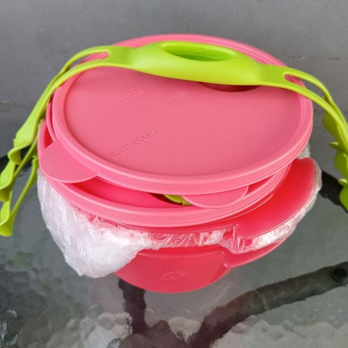 Tupperware Rantang Bulat Carry All Bowl Set - Kitchenware Makan Bulat Bahan Plastik Aman Mudah