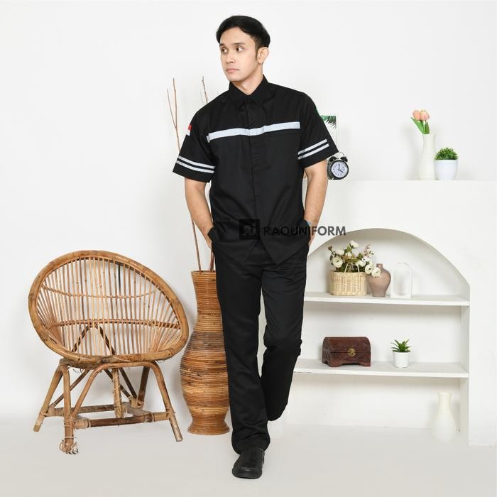 BAJU KERJA LAPANGAN/SERAGAM TEKNISI PENDEK/BAJU SERAGAM SAFETY/KEMEJA KERJA LAPANGAN/SERAGAM PEKERJA