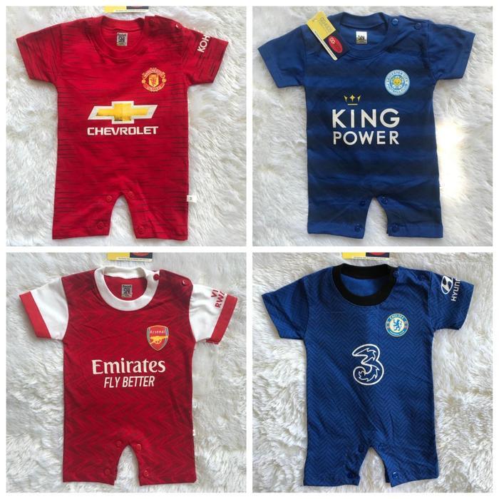 Romper Bayi Jumper Celana Kaos Bayi Bola Jersey Klub grosir lusinan