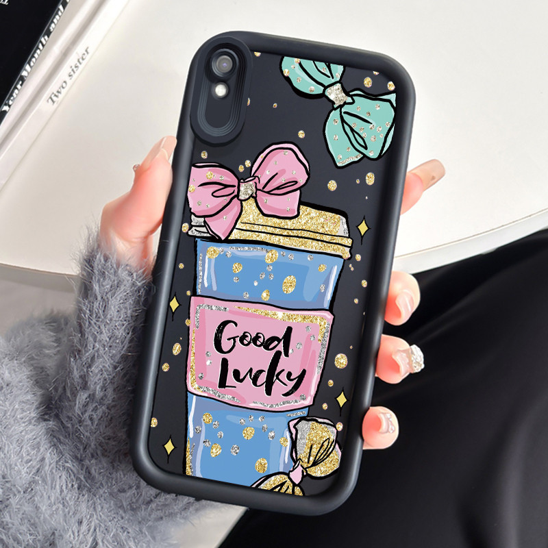 Casing Hp Untuk Xiaomi Redmi 9A Redmi 9i Redmi 9T Redmi 9 Power Case glitter  Bow Simple Softcase Ph