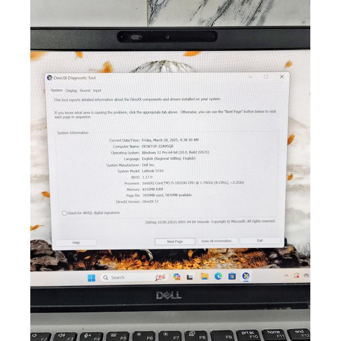 BARU Laptop Dell Latitude 5310 Core i5 & i7 Gen 10 Ram 8GB /16GB Full HD