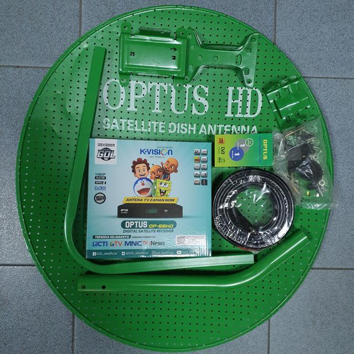 PROMO parabola optus66 odu mini 60cm lnbf kuband kabel 15m TERBARU