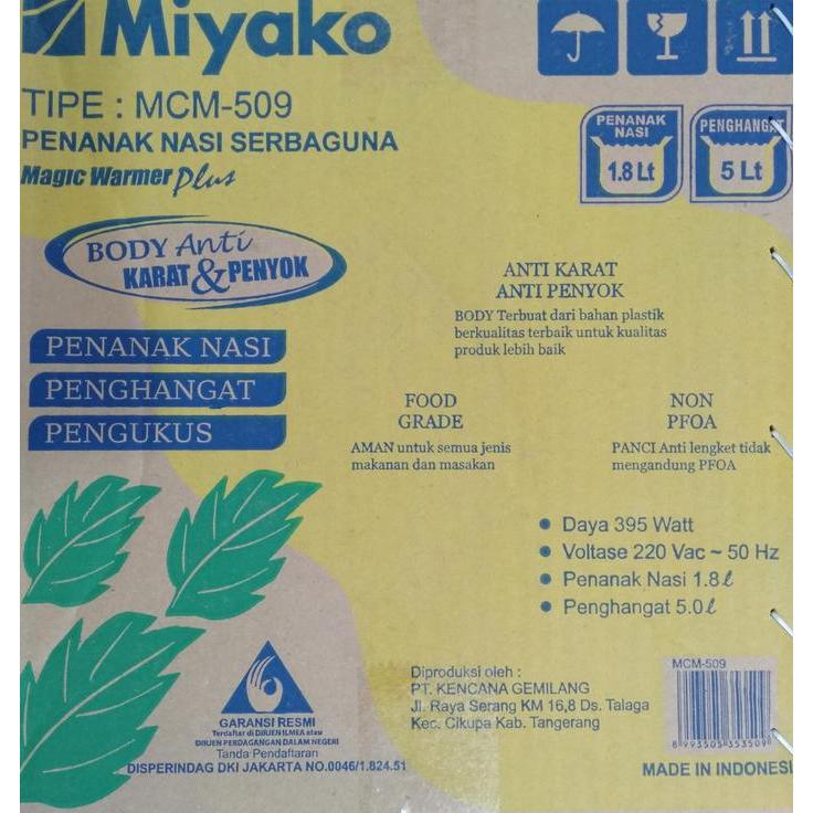 Miyako Rice Cooker Mcm 509