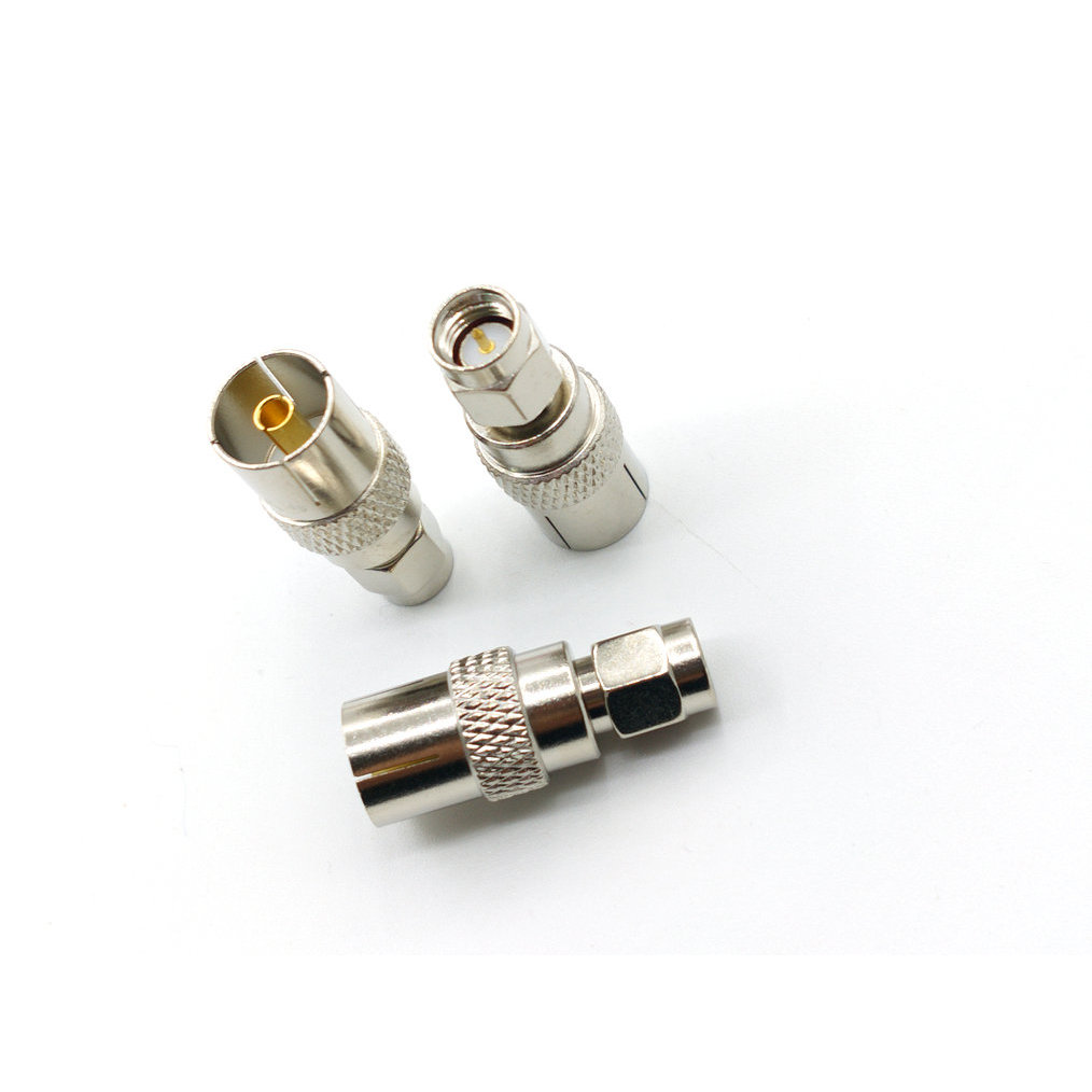 PROMO HARI INI  20pcs/100PCS copper IEC PAL DVB-T TV Female Jack To SMA Plug Male Connector ZVEJG TE