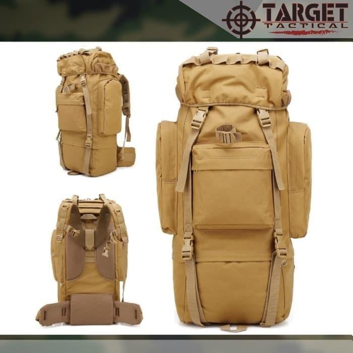 Tas Carrier Army 80L Silver Knight ORI IMPORT Gunung Mendaki Hiking