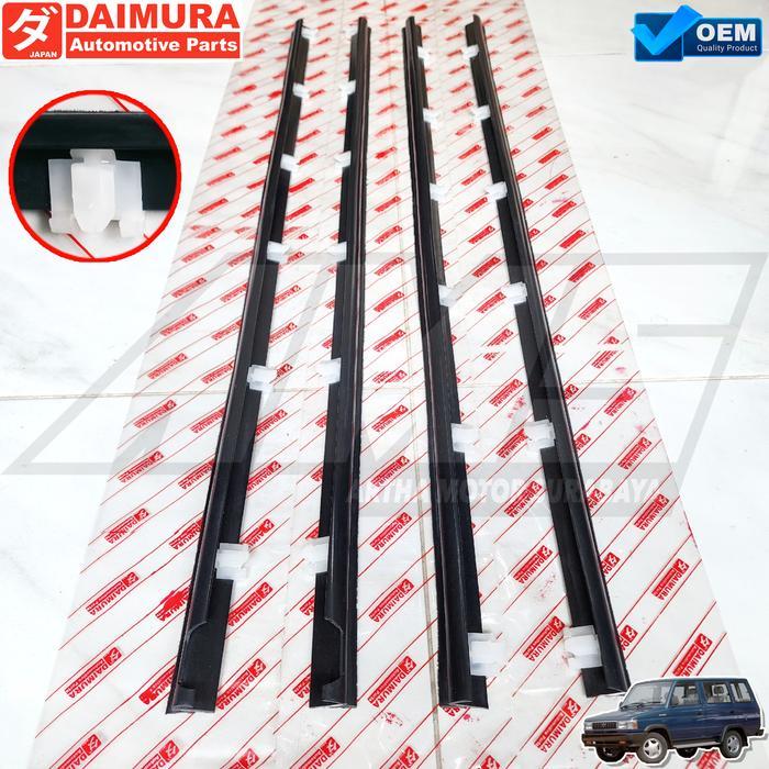 Karet Pelipit List Lis Kaca Weather Strip Kijang Super Grand Extra Ekstra Depan Set