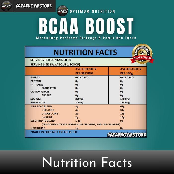 On Optimum Nutrition Bcaa Boost 30 Serving Electrolytes Bcaa Terlaris