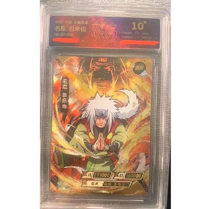 Kayou Naruto BP CCG10*/10/9.5 Rating Card Jiraiya Uchiha Obito Rare Bronzing Toys Collection Card