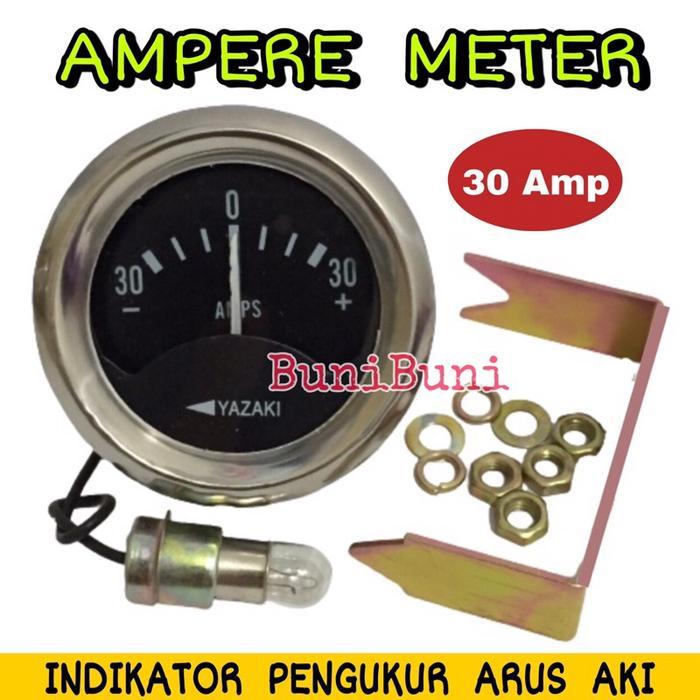 Ampere Meter DC / Amper Cas / Indikator Pengukur Arus Aki Mobil & Mesin Universal