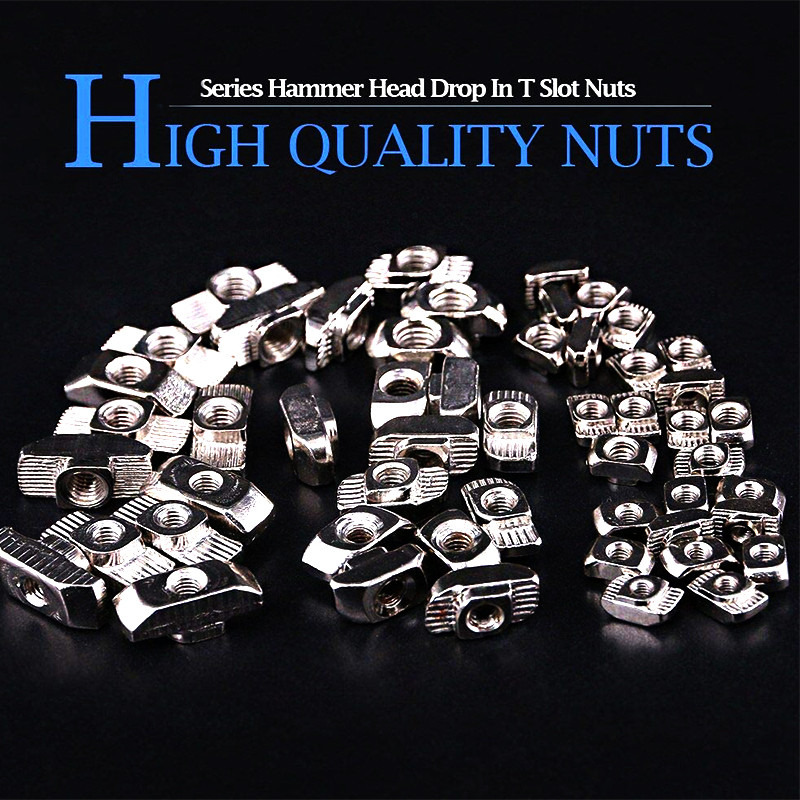 ZONSANTA T Slot Nut M3 M4 M5 M6 M8 T Nut Hammer Sliding Head 3D Printer Parts Fastener Connector 202