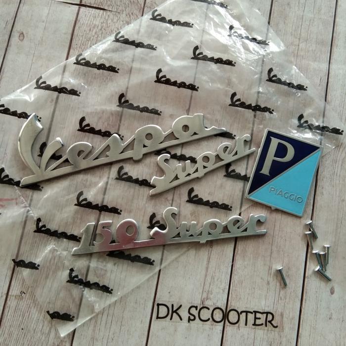Vespa Emblem Depan Belakang Super 66 Almunium