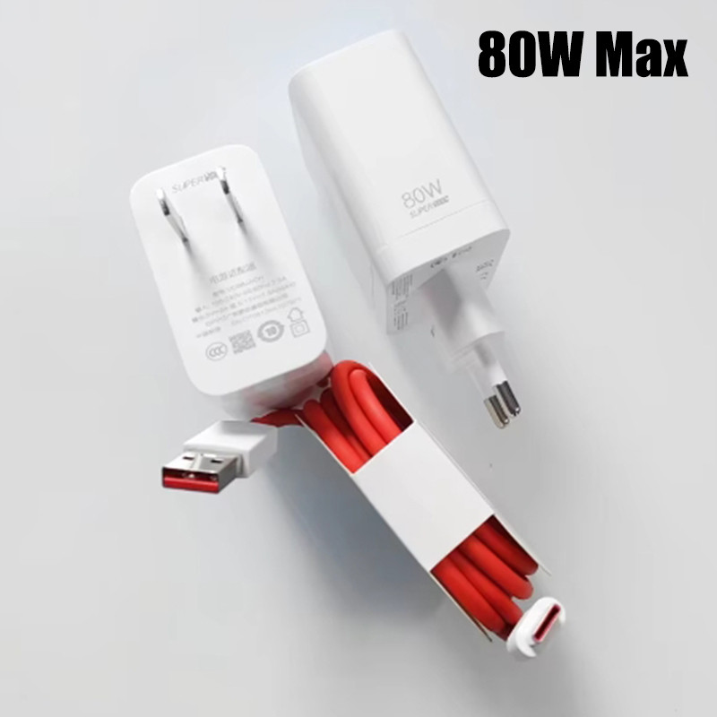 Oneplus Nord 5 80W Supervooc Charger Eu Fast Charging Power Adapter Usb C Cable For Oneplus 1+ Nord