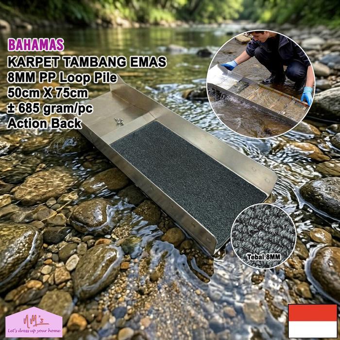 (PROMO) KESET KAKI POLOS JUMBO 50 CM X 75 CM SARINGAN TAMBANG EMAS PENYARING DULANG BULU SALUR TEBAL