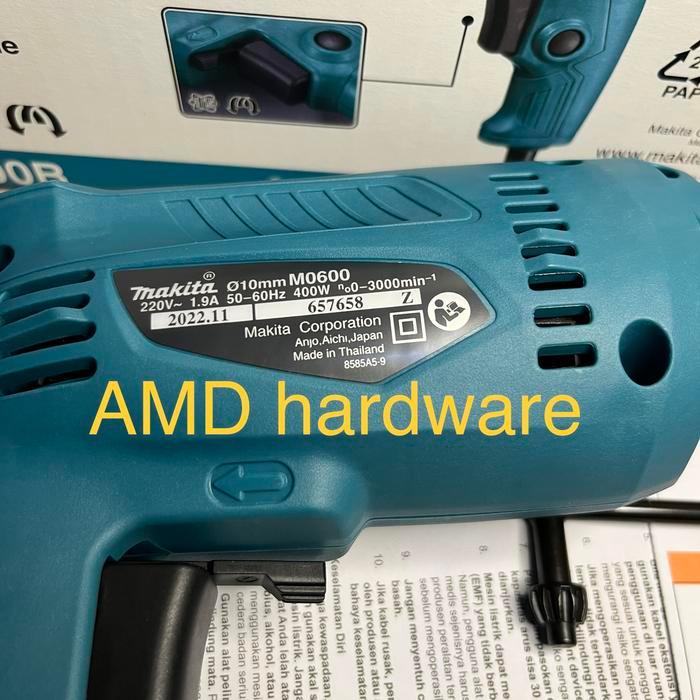 Original Maktec Mt60 Mesin Bor Tangan Listrik 10Mm Makita Japan Mt 60
