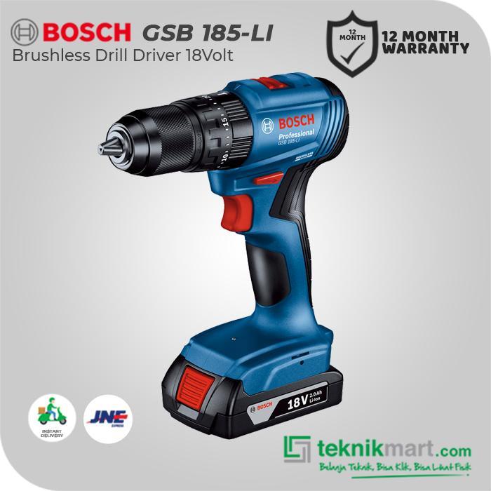 Brushless Impact Drill / Bor Impact Baterai 18Volt GSB 185-LI