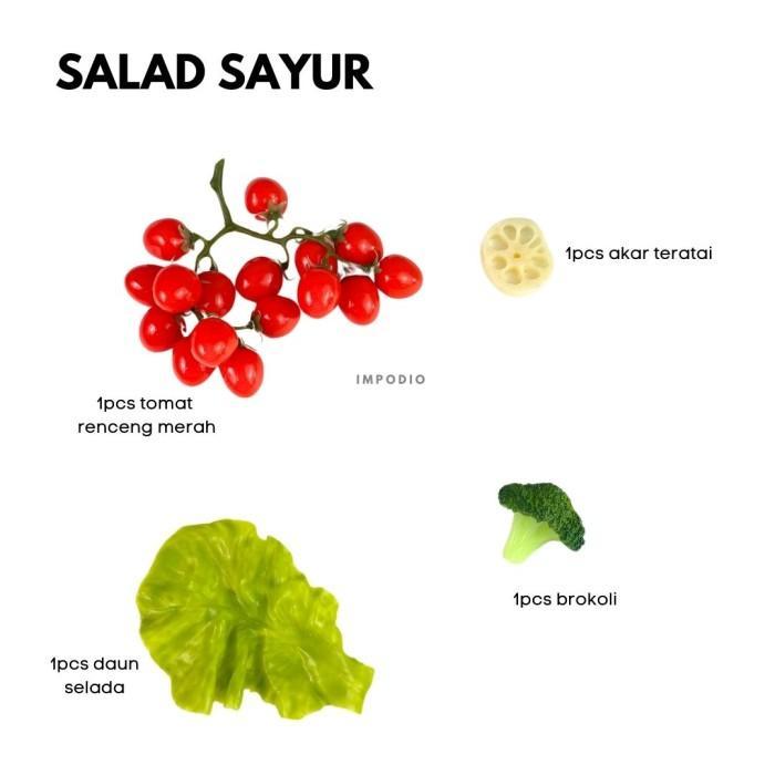 IMPODIO Sayuran Hias Paket Sayuran Hias Artificial Palsu Replika Dekorasi Foto Produk Salad Sayur Hi