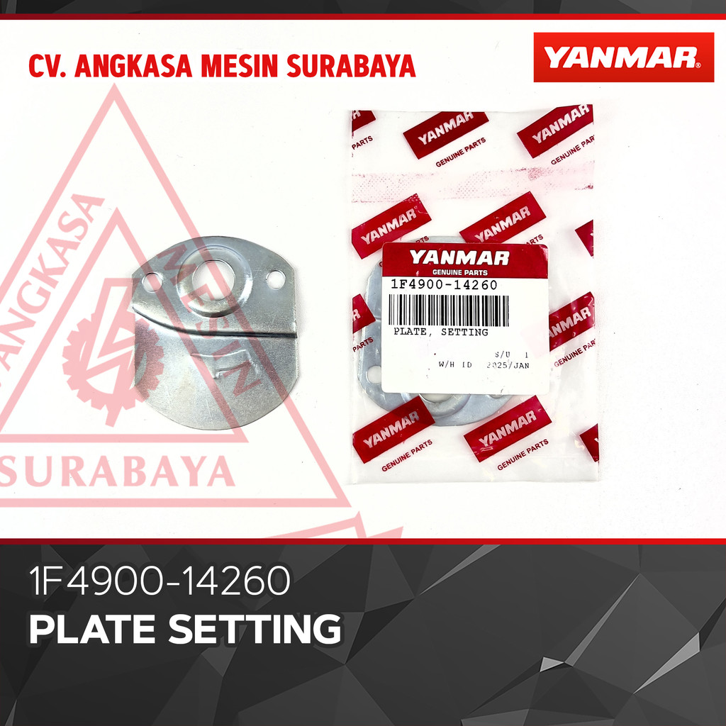 Spare Part Yanmar Agri HW 100% Original Yanmar| 1F4900-14260 |Plate Setting
