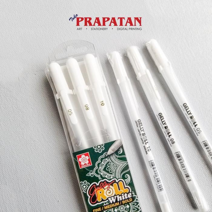SALE Sakura Gelly Roll White Pen 0.5/0.8/1.0 ORIGINAL