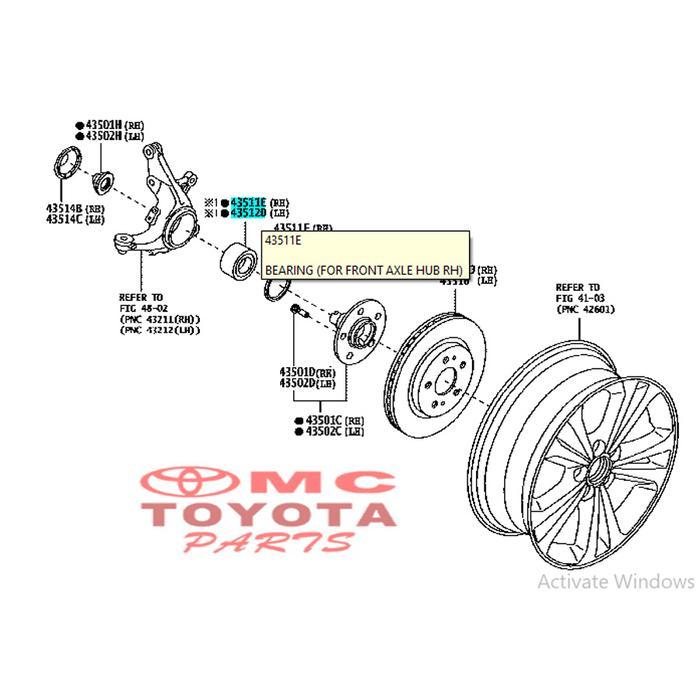 Laher Bearing Roda Depan Calya Rush Raize 43560-Bz050