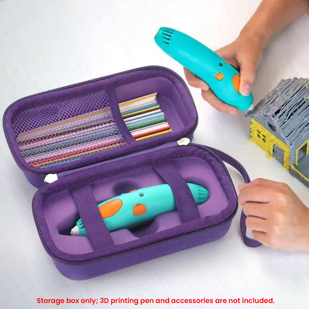 3D Pen Hard Case for 3Doodler Start+ Essentials 3D Pen Set with Mesh Pocket Drop-Proof