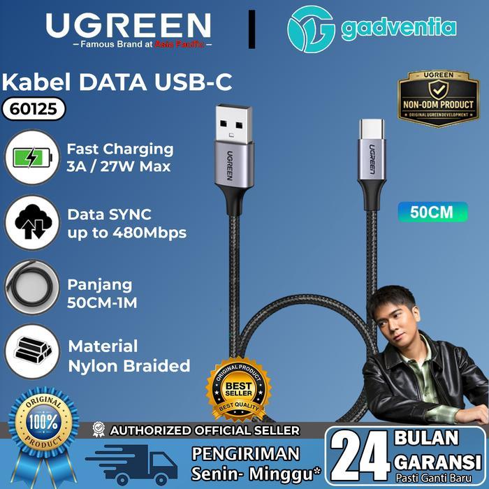 UGREEN Kabel Charger Power Bank Cable Pendek 25cm 50cm Type C / Micro Usb / C to C / C to Lightning