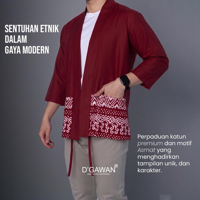 Dgawan Isagi Series Outer Casual Pria Multifungsi Premium Kombinasi Batik Kekinian Original