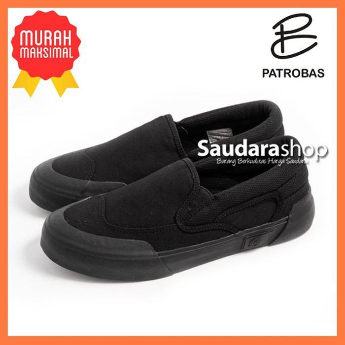 Sepatu Patrobas Cloud SLIPON Allblack / Patrobas Cloud SlipOn Allblack