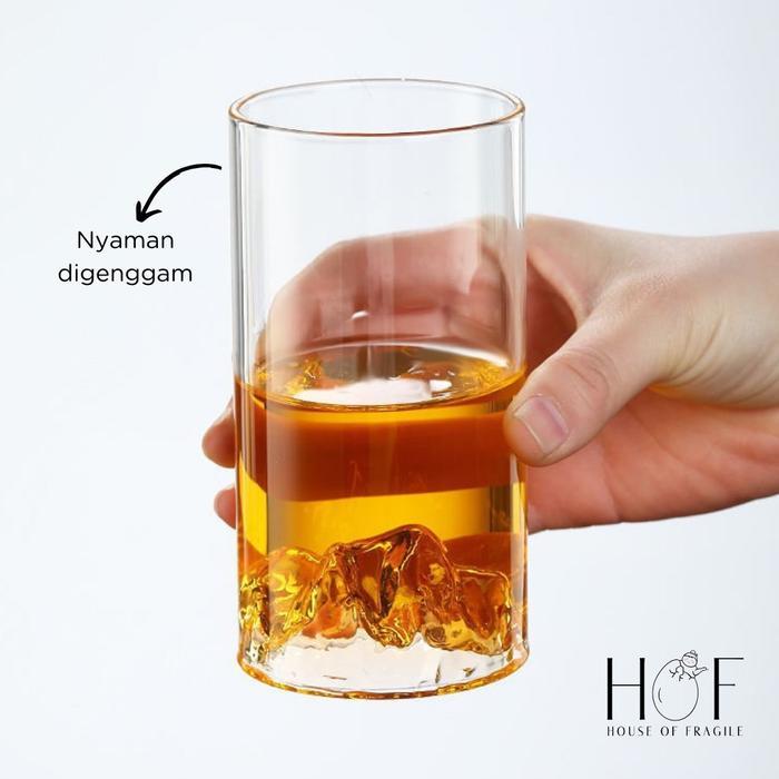 FUJI Gelas Jepang Desain Gunung 3D Mountain Shape Glass Cangkir Kaca