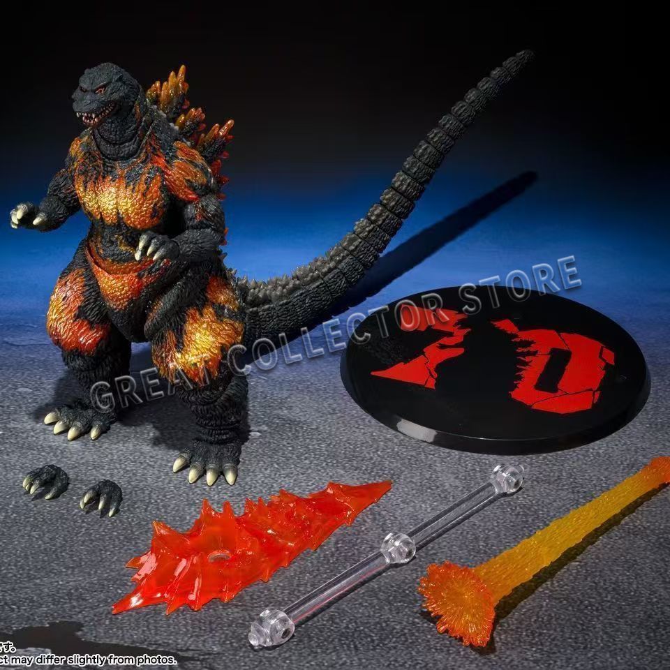 In StockBandai Godzilla S.H.MonsterArts SHM Burning Godzilla 1995 70th Anniversary Special Ver Anime