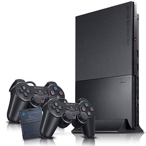 PS2 Slim seri 7 Multifungsi kaset + hdd eternal 60GB dan 2 stik getar