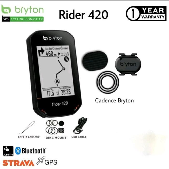 Speedometer GPS Bryton rider 420 bundling sensor Cadence Bryton
