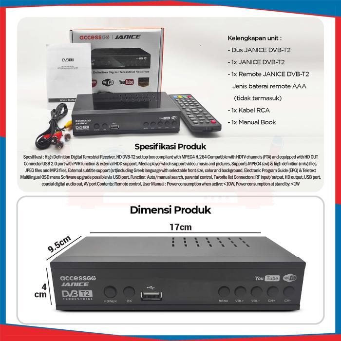 N3W Set Top Box + Hadeemi DVB T2 Accessgo Janice U002