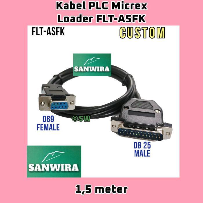 Terlaris Kabel PLC Micrex Loader FLT-ASFK DB 9 Female to DB 25 Male / DB9 Female to DB25 Male SALE