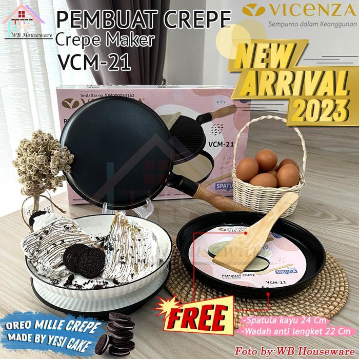 Gohappy - Vicenza Crepes Pan Maker Teflon 21Cm Anti Lengket / Wajan Walik Terbalik Pembuat Kulit