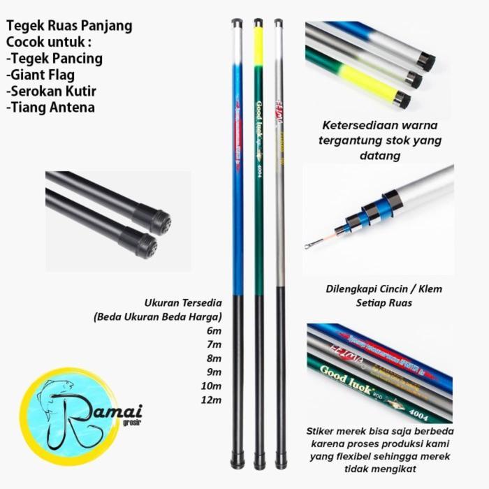 Daiwa Fishing - Joran Tegek Ruas Semeter Panjang 6M,7M,8M,9M,10M