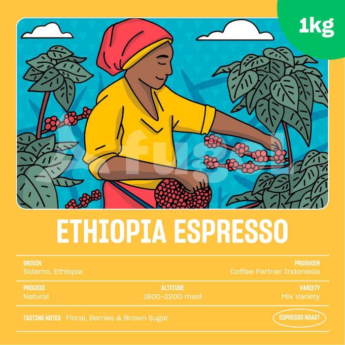 Original Biji Kopi Arabica Ethiopia Floral Espresso Blend 1 Kg