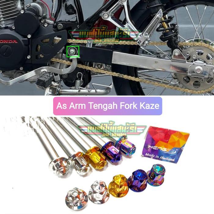 As Probolt Arm Tengah Fork Kaze Ke Megapro Tiger Gl Silver Gold Blue