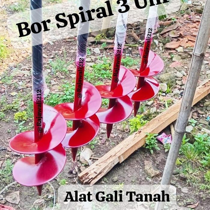 Ready Alat Pelubang Tanah Bor Biopori Spiral / Bor Penggali Tanah Sumur Resapan Premium