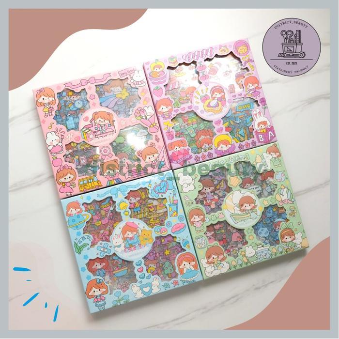SALE!! 100 pcs STICKER BOX WASHI TAPE STIKER MOMO WATERPROOF ANTI AIR