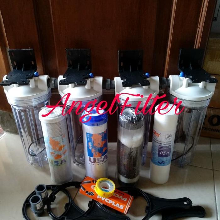 Paket Saringan Filter Rumahan 4 Tabung