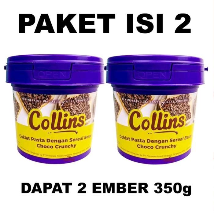 (PAKET ISI 2) collins mini choco crunchy 350gr dapat 2 pcs Selai coklat crunchy