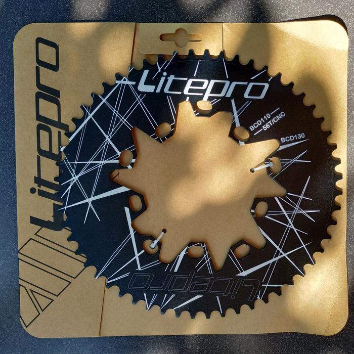 Chainring Litepro Oval 56T BCD 110 / BCD 130 Model Terbaru