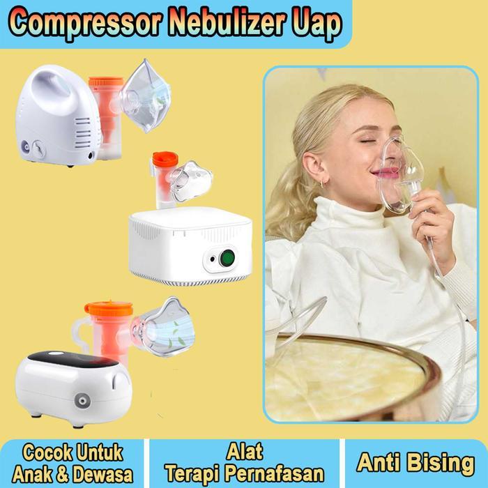 Promo Taff Omicron Set Compressor Nebulizer Uap Alat Inhaler Uap Obat Terapi Asma Ganguan Saluran