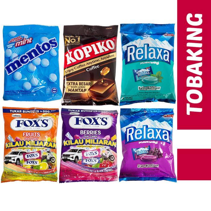 Permen Kopiko Mentos Fox's Relaxa Mint Candy