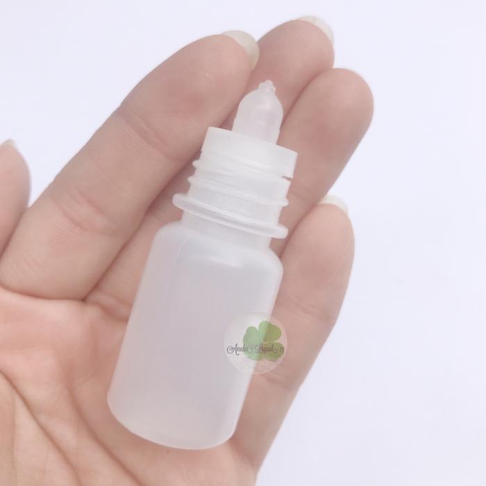 (20pcs) Botol tetes 15 ml natural bening botol tetes plastik 15 cc