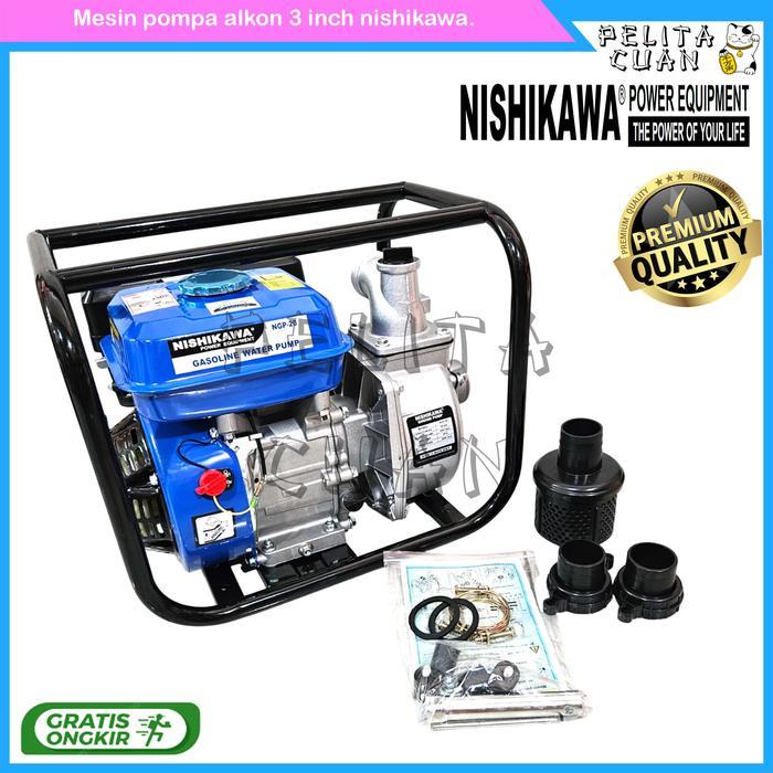 Mesin Pompa Alkon 3 inch Nishikawa Pompa air sawah Irigasi