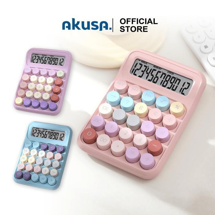 Sale Akusa Calculator Kalkulator Aesthetic 12 Digits Warna Lucu Kalkulator Kantor Sekolah Calculator