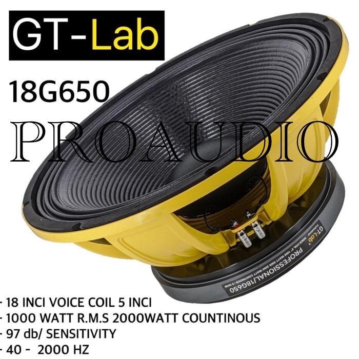 Speaker Komponen RDW GT Lab 18 G650 / 18G650 / G 650 18 Inch Original