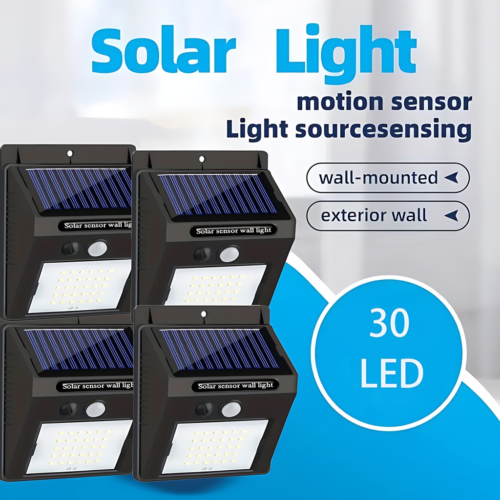 30 LED Solar Light PIR Motion Sensor Wall Light Outdoor Solar Lamp Waterproof Solar Powered Sunlight