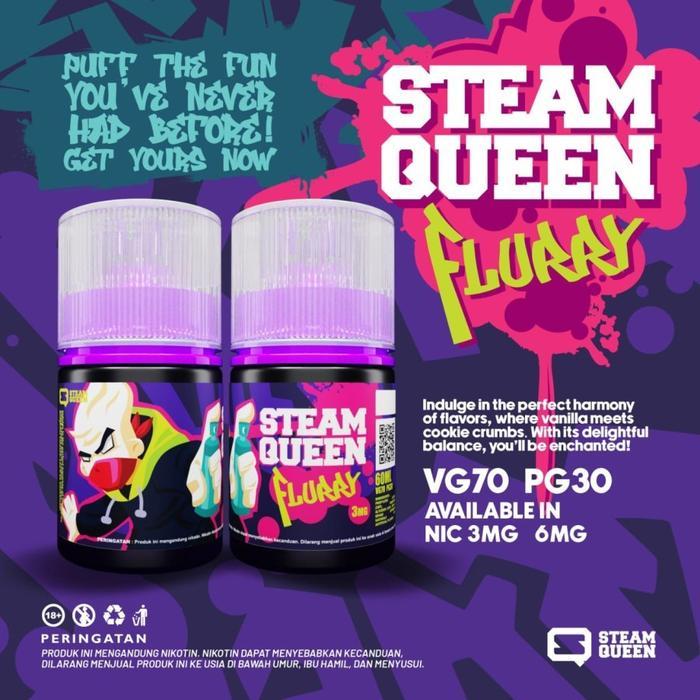 UA STEAM QUEEN FLURRY 60ML VANILLA COOKIE CRUMBS FREEBASE